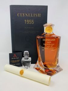 CLYNELISH 14 YEAR OLD 1955 CRYSTAL DECANTER CLYNELISH 14 YEAR OLD 1955 CRYSTAL DECANTER