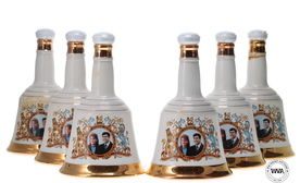 BELLS ROYAL WEDDING DECANTER PRINCE ANDREW SARAH JANE FERGUSON 6X75CL FULL CASE