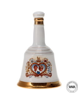 BELLS ROYAL WEDDING DECANTER PRINCE CHARLES AND LADY DIANA SPENCER