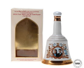 BELLS ROYAL WEDDING DECANTER - PRINCE ANDREW & SARAH JANE FERGUSON BELLS ROYAL WEDDING DECANTER - PRINCE ANDREW & SARAH JANE FERGUSON