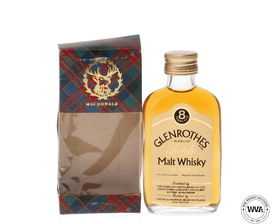 GLENROTHES GLENLIVET 8 YEAR OLD 70 PROOF MINIATURE GLENROTHES GLENLIVET 8 YEAR OLD 70 PROOF MINIATURE