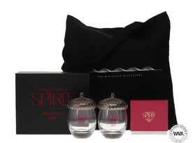 MACALLAN 200th ANNIVERSARY - CIRQUE DU SOLEIL - SPIRIT GLASSES, BAG AND NOTELETS MACALLAN 200th ANNIVERSARY - CIRQUE DU SOLEIL - SPIRIT GLASSES, BAG AND NOTELETS