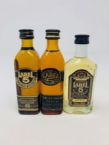 3 X LABEL 5 BLENDED SCOTCH WHISKY MINIATURES 3 X LABEL 5 BLENDED SCOTCH WHISKY MINIATURES