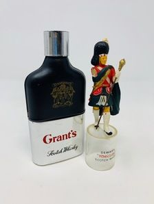 Grants Hip Flask And Dewars Piper