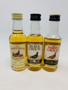 3 X FAMOUS GROUSE WHISKY MINIATURES 3 X FAMOUS GROUSE WHISKY MINIATURES