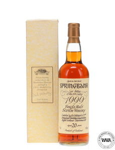 Springbank 20 Year Old 1999 - Last Bottle Of The 20th Century Springbank 20 Year Old 1999 - Last Bottle Of The 20th Century