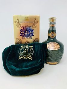 CHIVAS 21 YEAR OLD ROYAL SALUTE EMERALD FLAGON