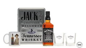Jack Daniels Tin Set with Glasses & Mug Jack Daniels Tin Set with Glasses & Mug