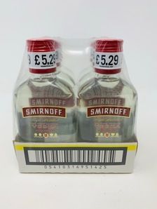 6 X 20CL SMIRNOFF VODKA FLASKS 6 X 20CL SMIRNOFF VODKA FLASKS