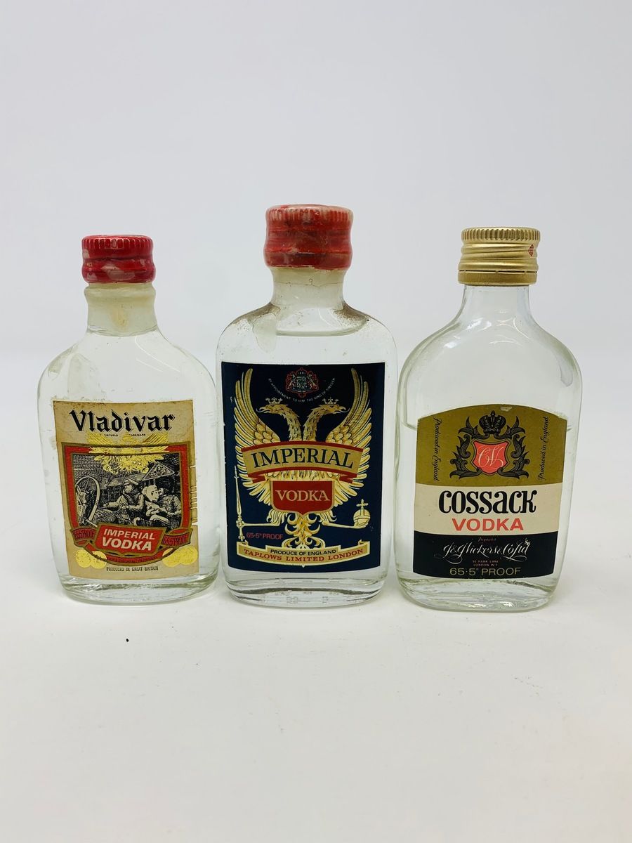 3 X VODKA MINIATURES 