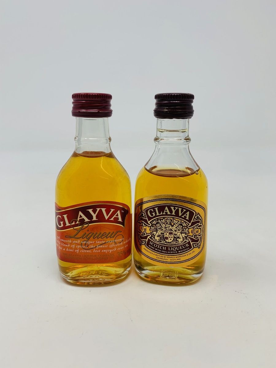 2 X GLAYVA SCOTCH LIQUEUR MINIATURES