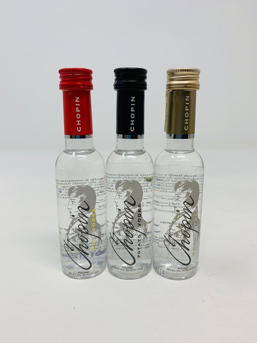 3 X CHOPIN VODKA MINIATURES
