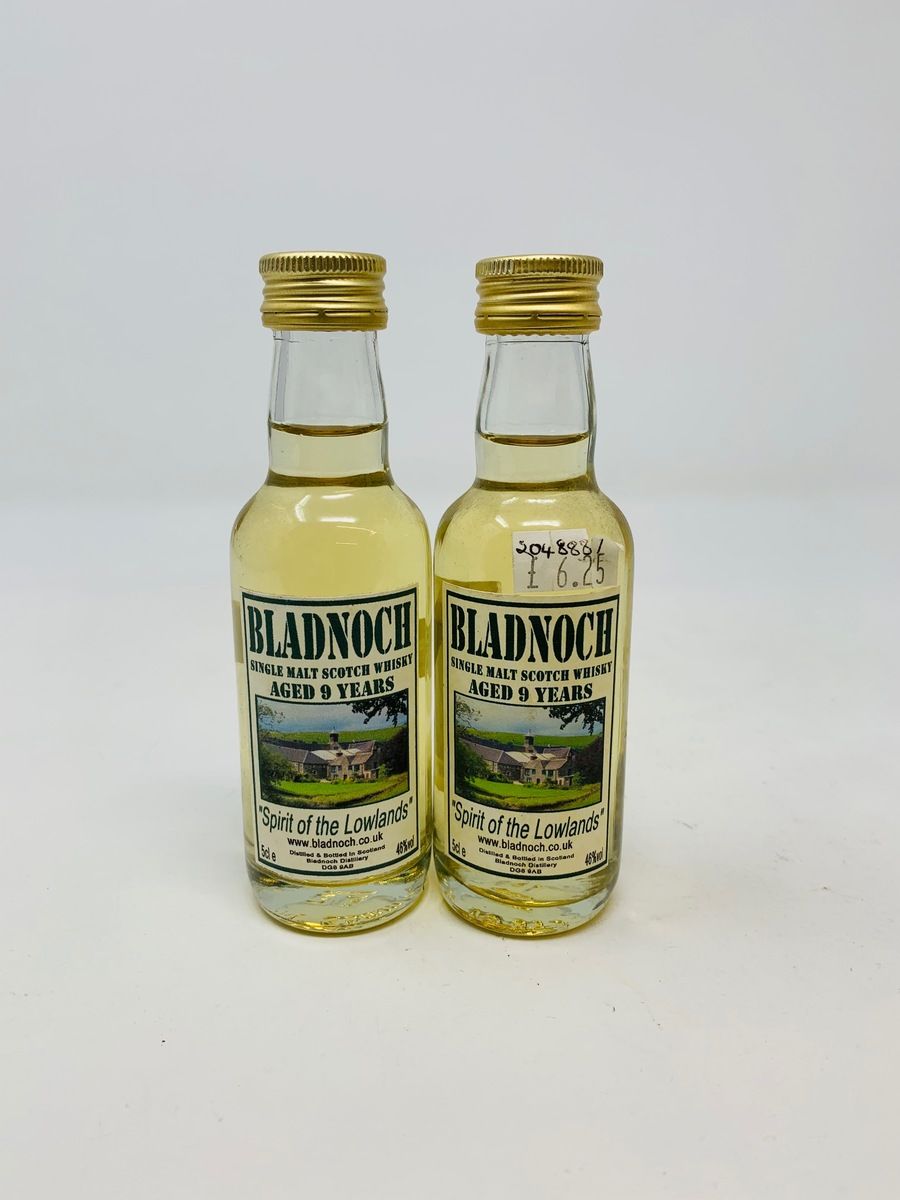 2 x BLADNOCH 9 YEAR OLD MINIATURES