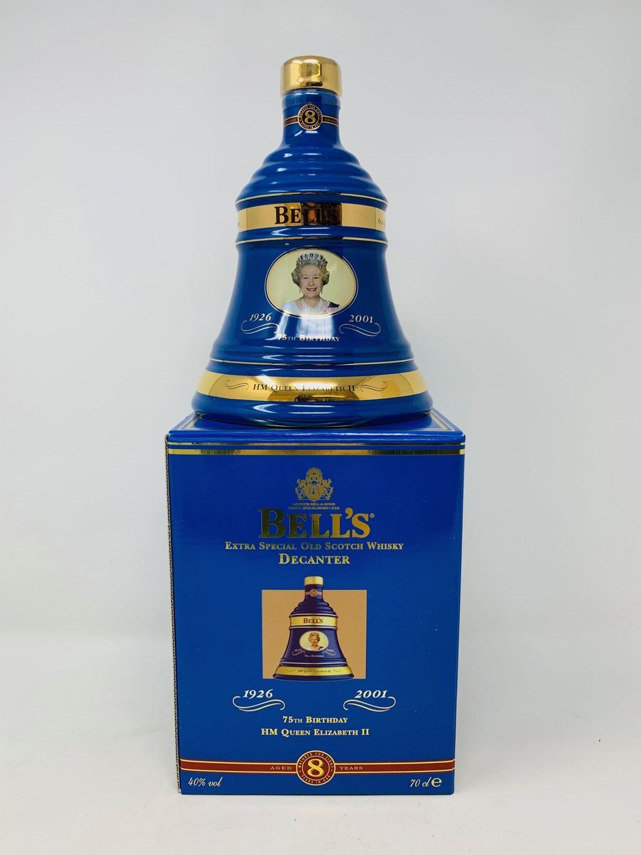 BELLS 75th BIRTHDAY OF QUEEN ELIZABETH II DECANTER