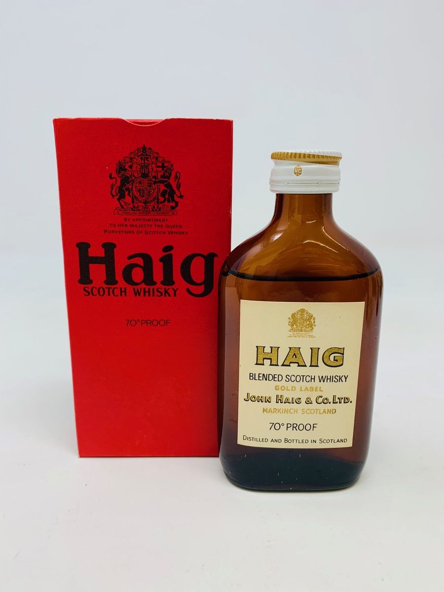 1 X HAIG WHISKY MINIATURE WITH BOX 