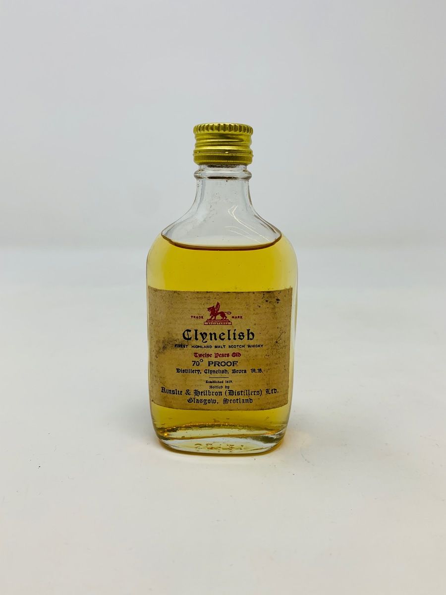 CLYNELISH 12 YEAR OLD AINSLIE AND HEILBRON MINIATURE 1960'S/70'S