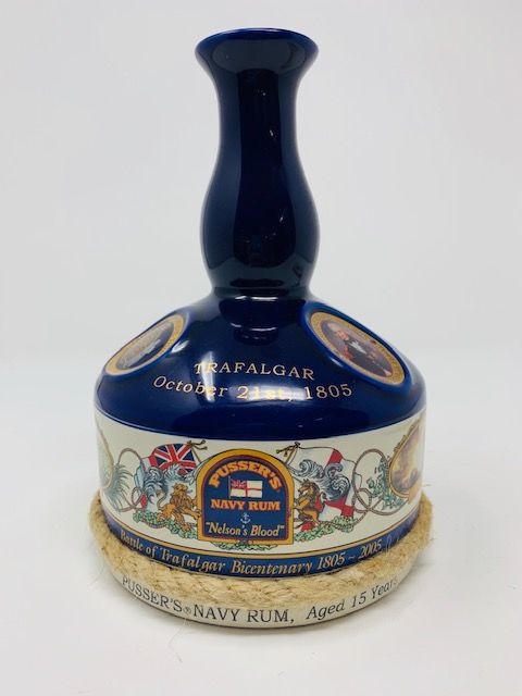 LOT 3073 - TRAFALGER BICENTENARY DECANTER OF PUSSERS NAVY RUM 1805 - 2005 (RESERVE PRICE £50.00)