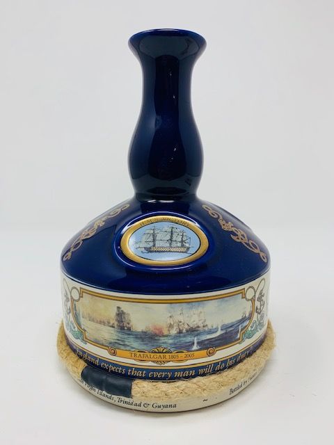 LOT 3073 - TRAFALGER BICENTENARY DECANTER OF PUSSERS NAVY RUM 1805 - 2005 (RESERVE PRICE £50.00)