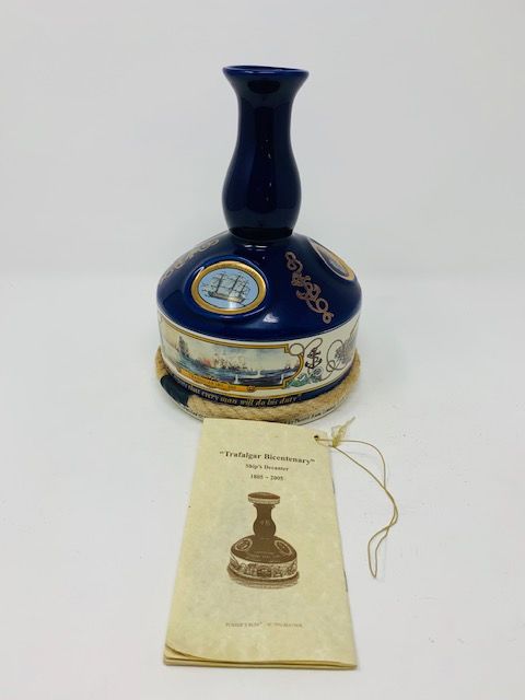 LOT 3073 - TRAFALGER BICENTENARY DECANTER OF PUSSERS NAVY RUM 1805 - 2005 (RESERVE PRICE £50.00)