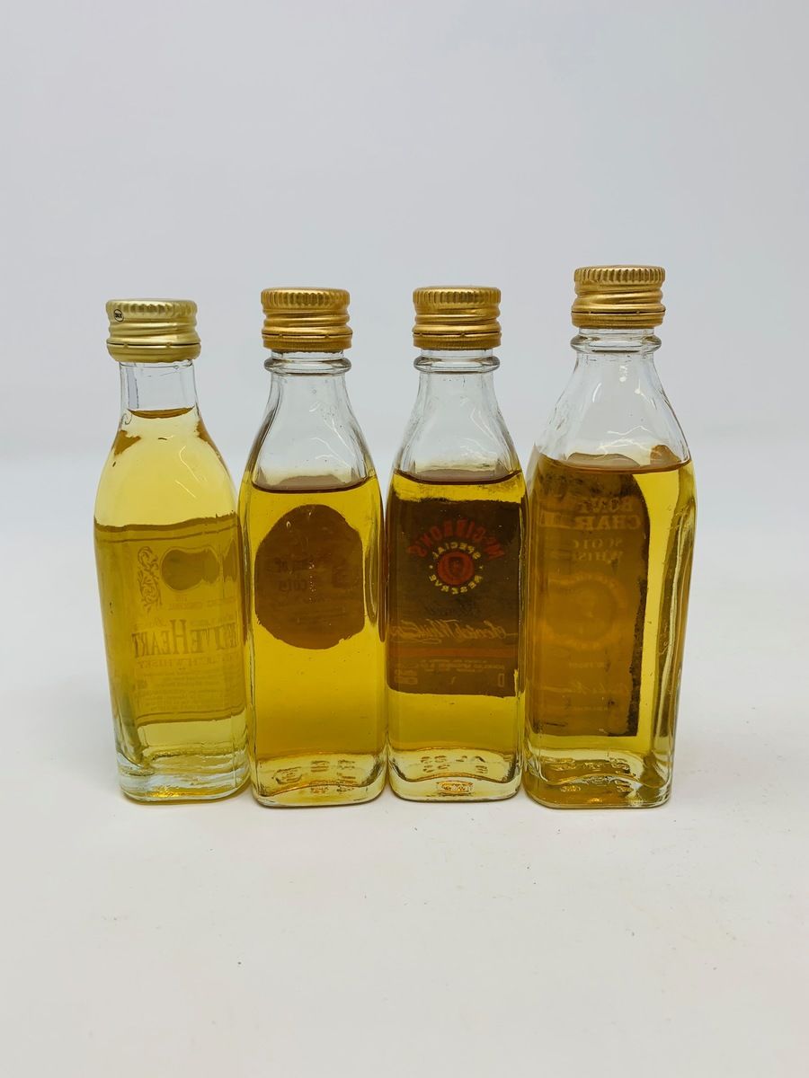 4 X WHISKY MINIATURES 