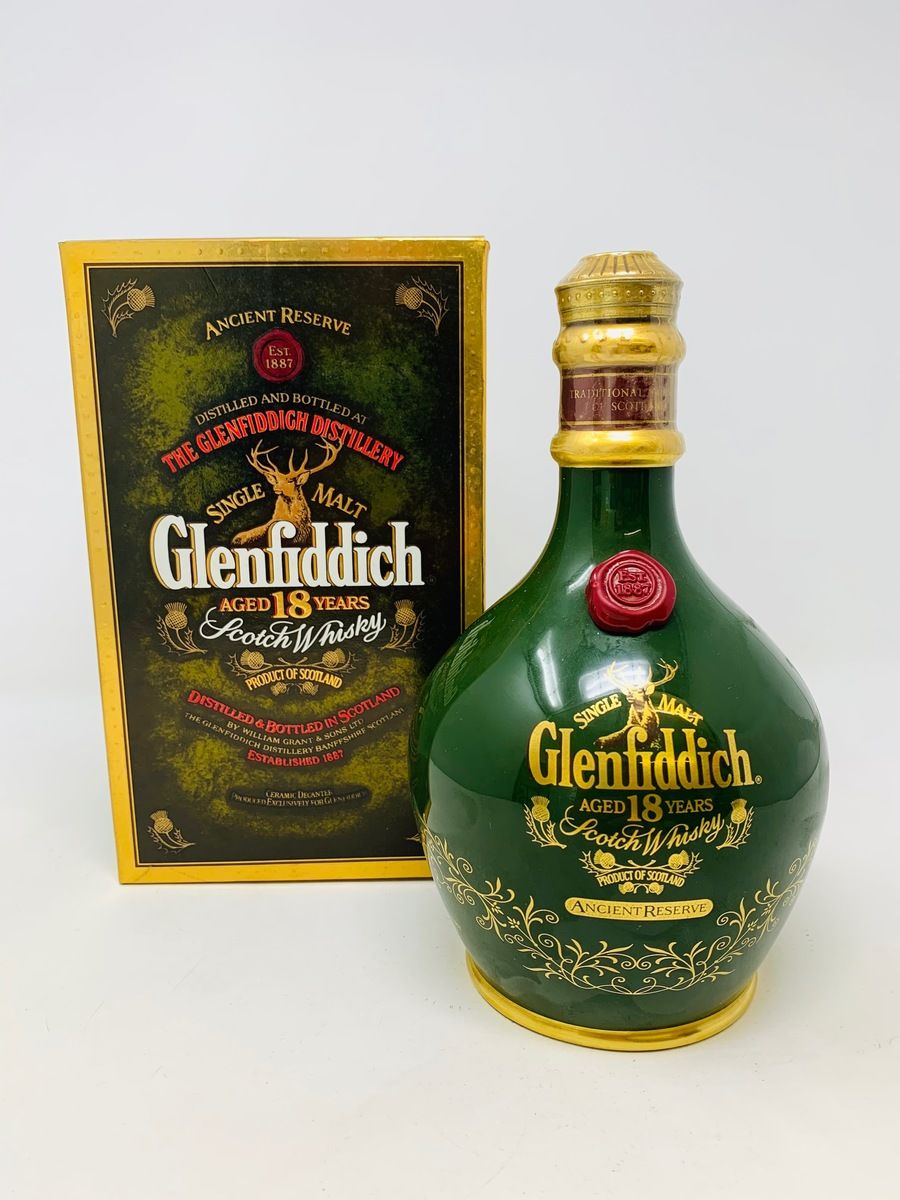 GLENFIDDICH 18 YEAR OLD ANCIENT RESERVE CERAMIC DECANTER