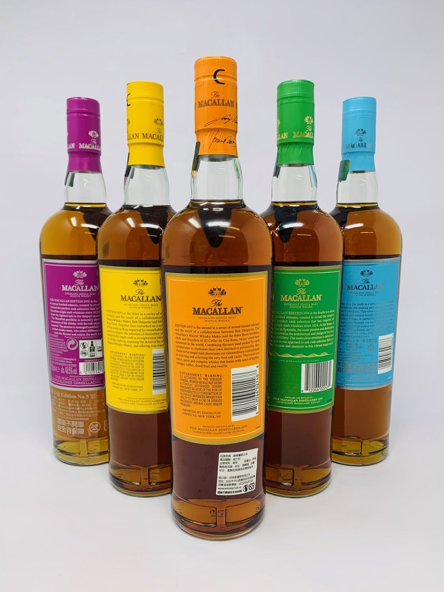 THE MACALLAN EDITIONS 2,3,4,5 & 6