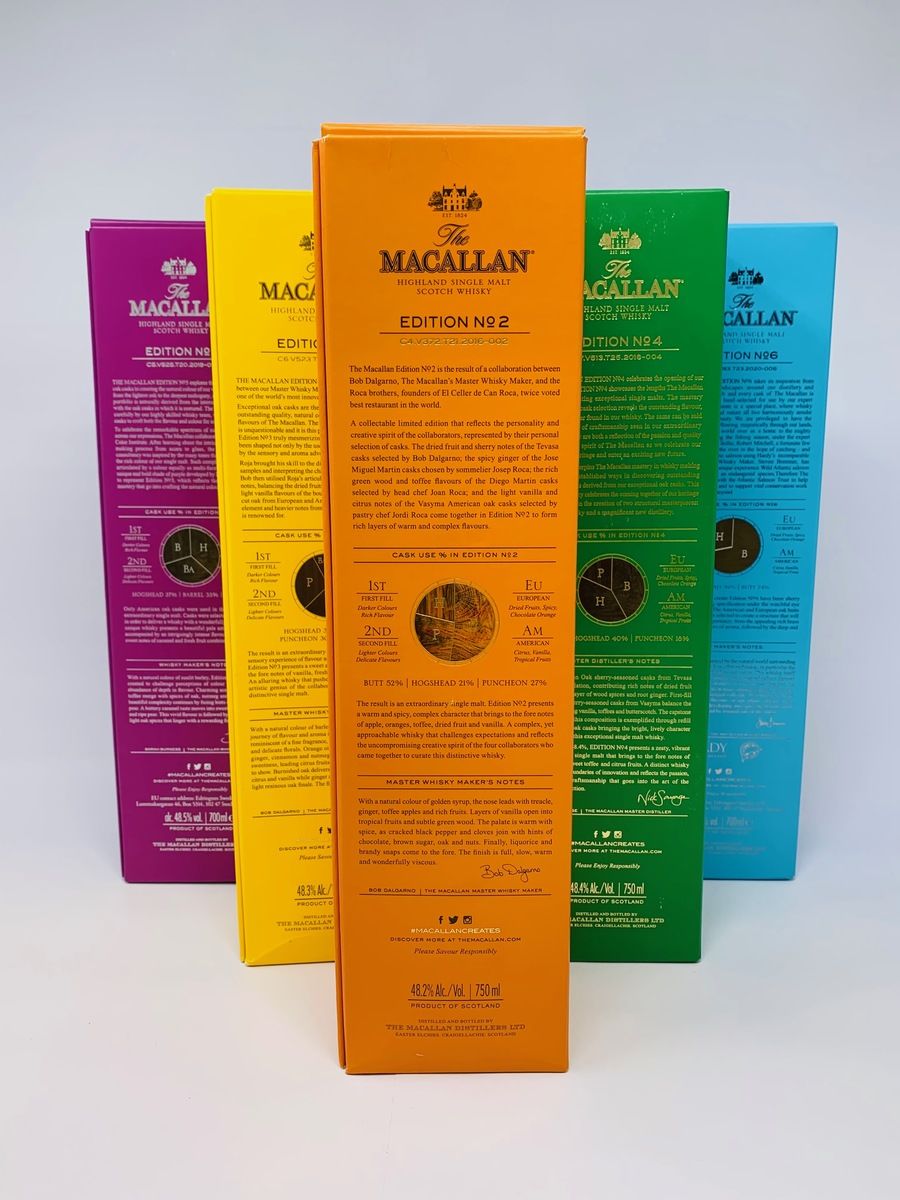 THE MACALLAN EDITIONS 2,3,4,5 & 6