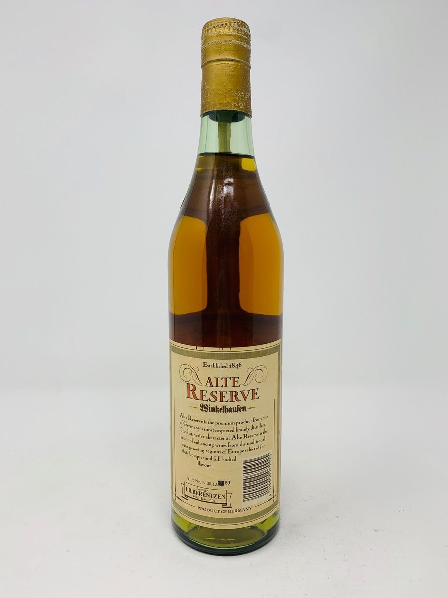 1989 ALTE RESERVE FINE OLD GERMAN BRANDY