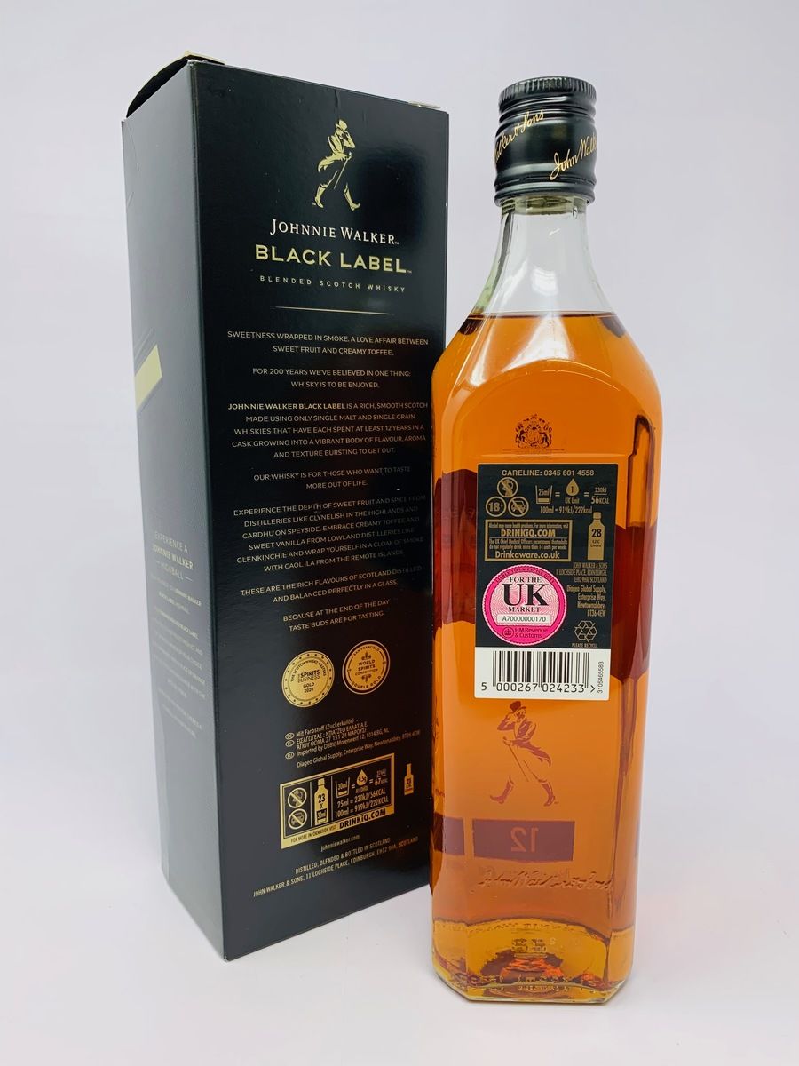 JOHNNIE WALKER 12 YEAR OLD BLACK LABEL 