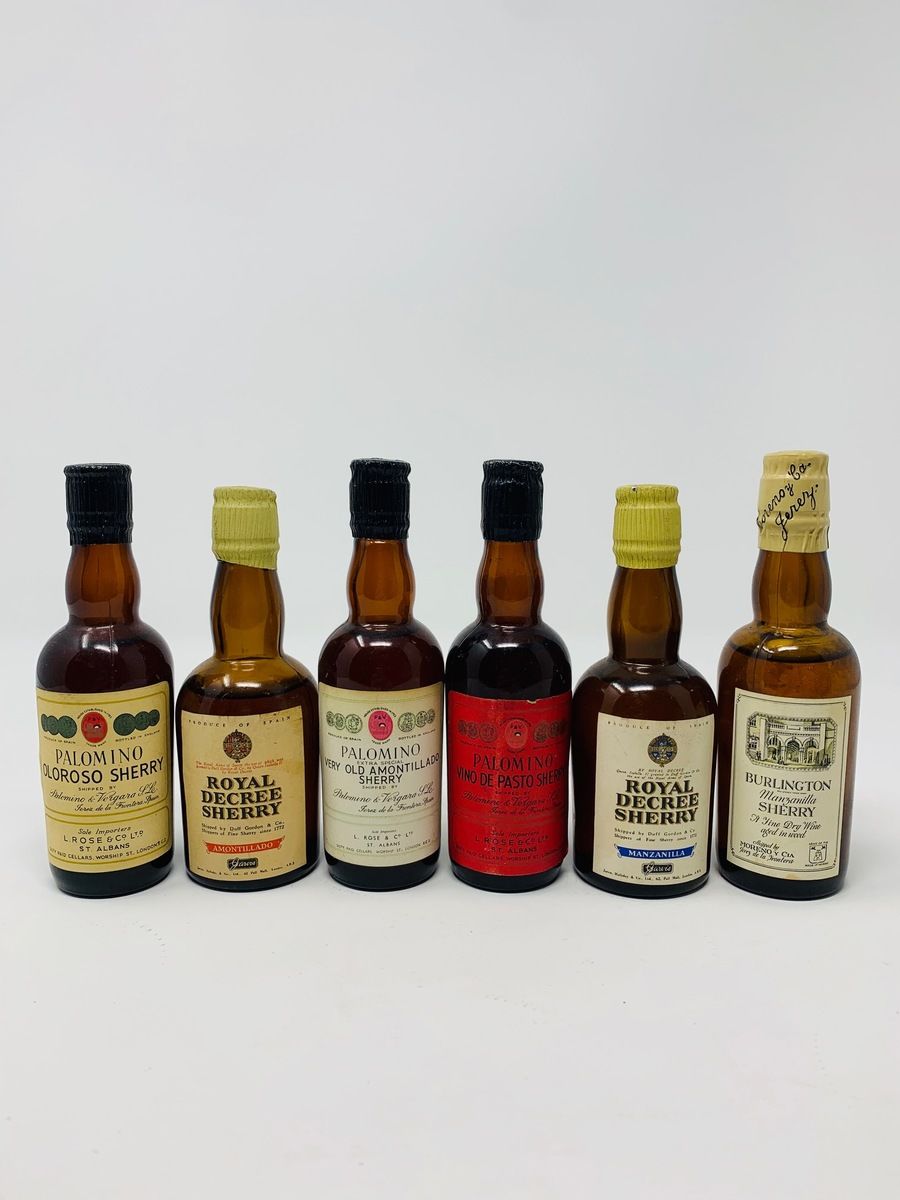 6 X MIXED SHERRY MINIATURES
