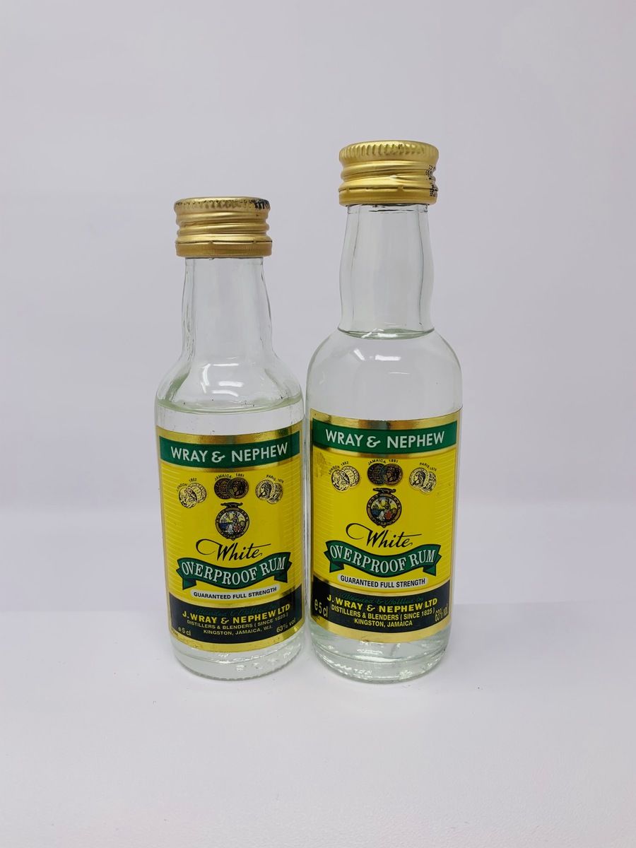 WRAY & NEPHEW WHITE OVERPROOF RUM MINIATURES