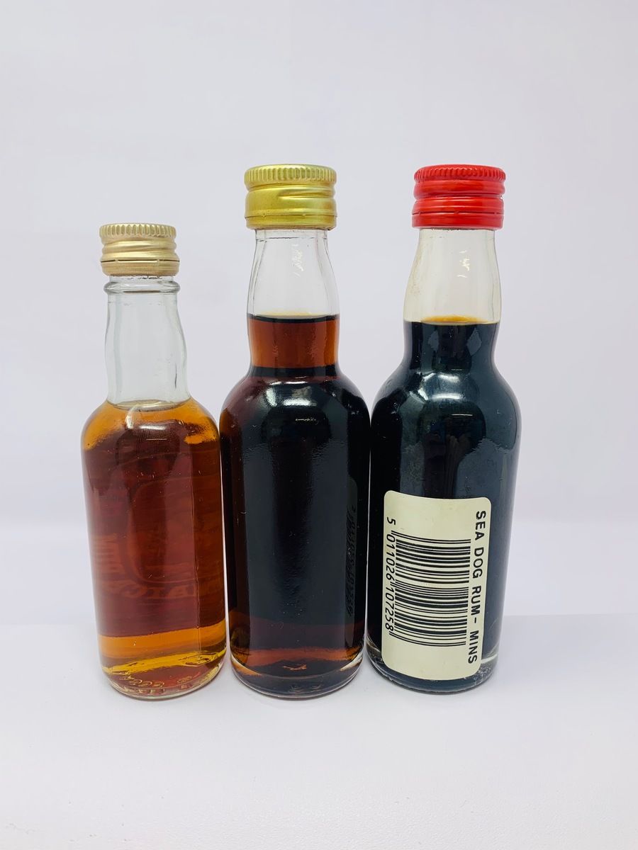 3 X OLD JAMAICA RUMS MINIATURES 2 X 7CL 1 X 5CL
