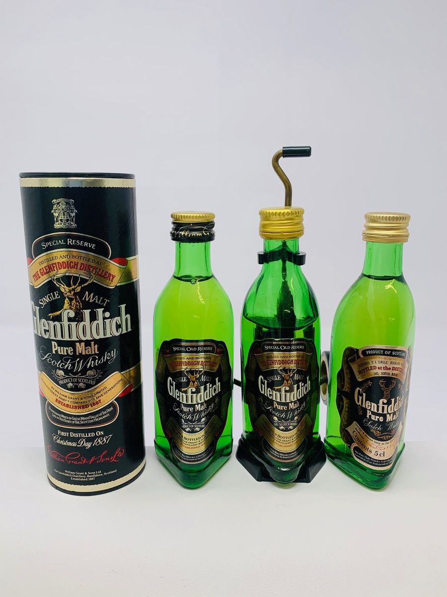 3 X GLENFIDDICH WHISKY MINIATURES 