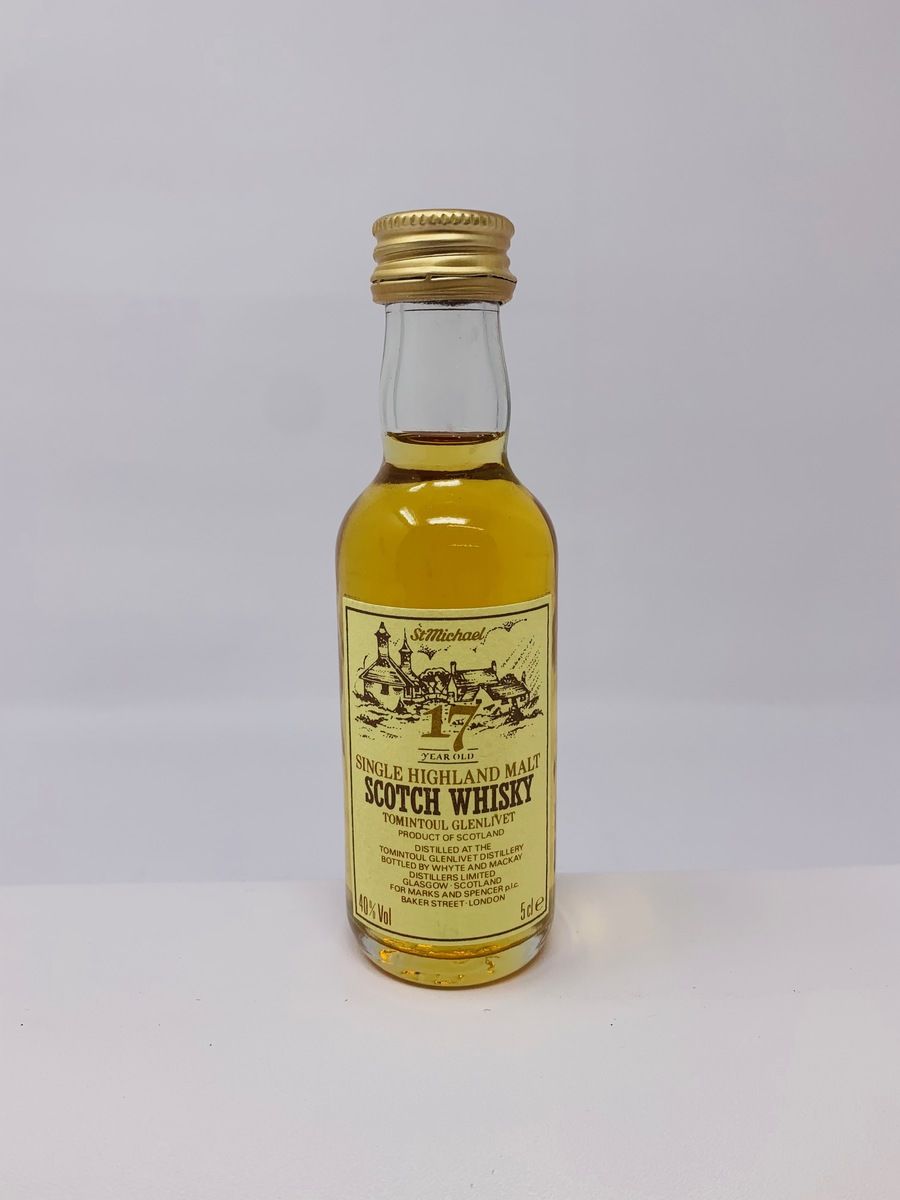 TOMINTOUL 17 YEAR OLD ST MICHAEL (M&S) MINIATURE