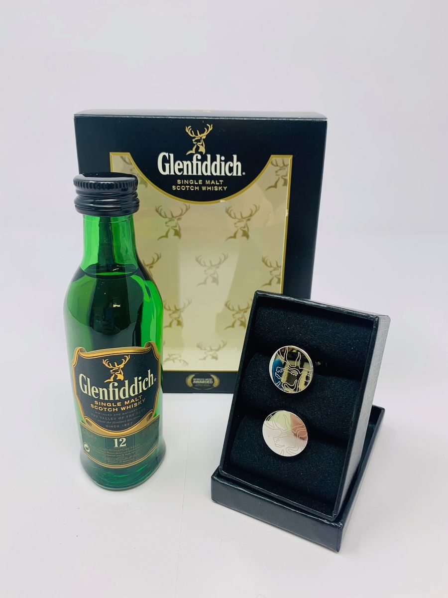 GLENFIDDICH 12 YEAR OLD MINIATURE CUFF LINKS PACK