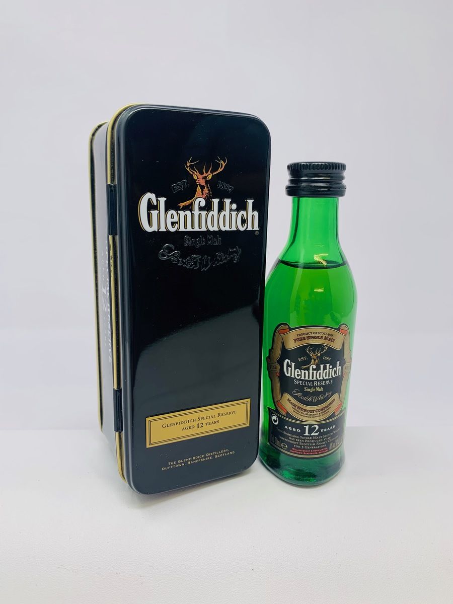 GLENFIDDICH 12 YEAR OLD MINIATURE WITH TIN