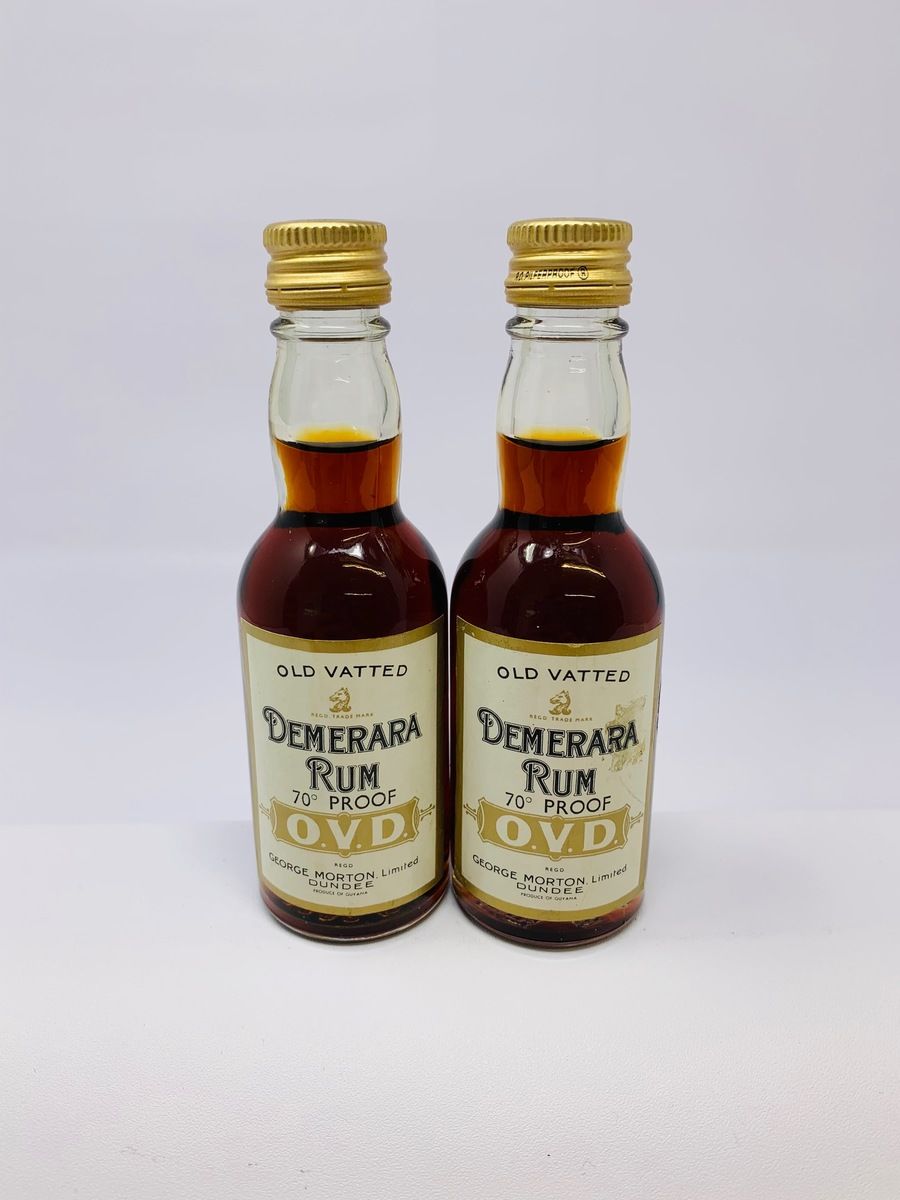 O.V.D. 70% PROOF DEMERARA RUM MINIATURES