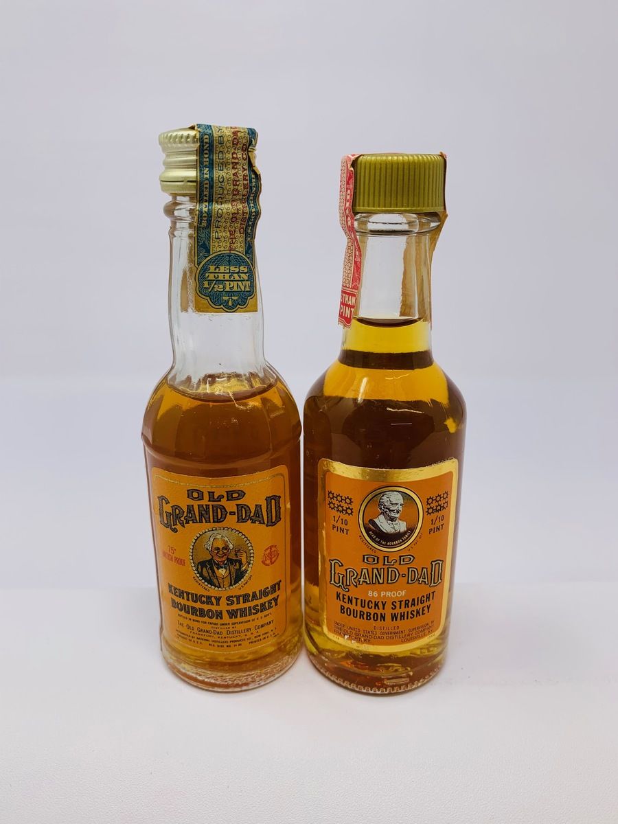 2 OLD GRAND DAD BOURBON MINIATURES