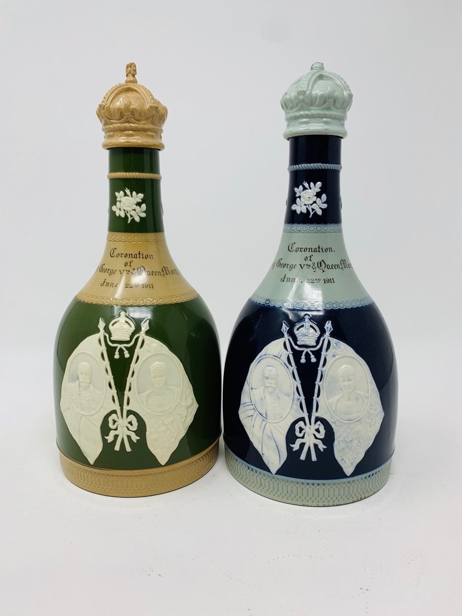 THE CORONATION OF KING GEORGE V AND QUEEN MARY JUNE 22 1911 WADE DECANTERS 