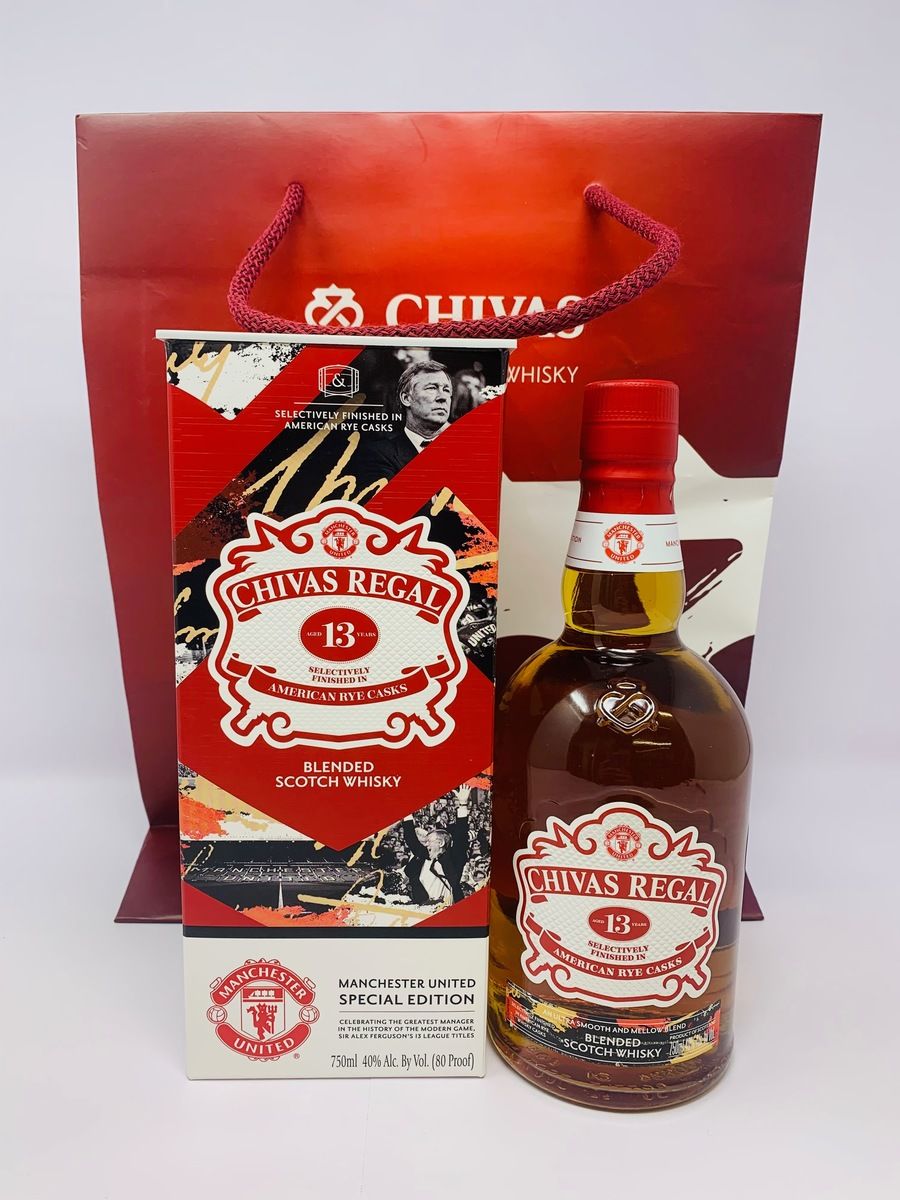 CHIVAS REGAL 13 YEAR OLD - RYE CASK FINISH - MANCHESTER UNITED SPECIAL LIMITED EDITION
