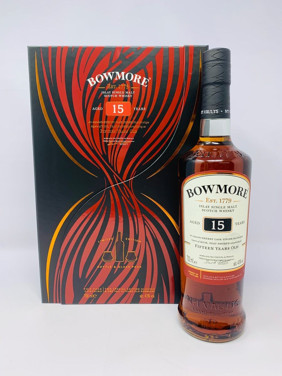 BOWMORE 15 YEAR OLD GLASS PACK