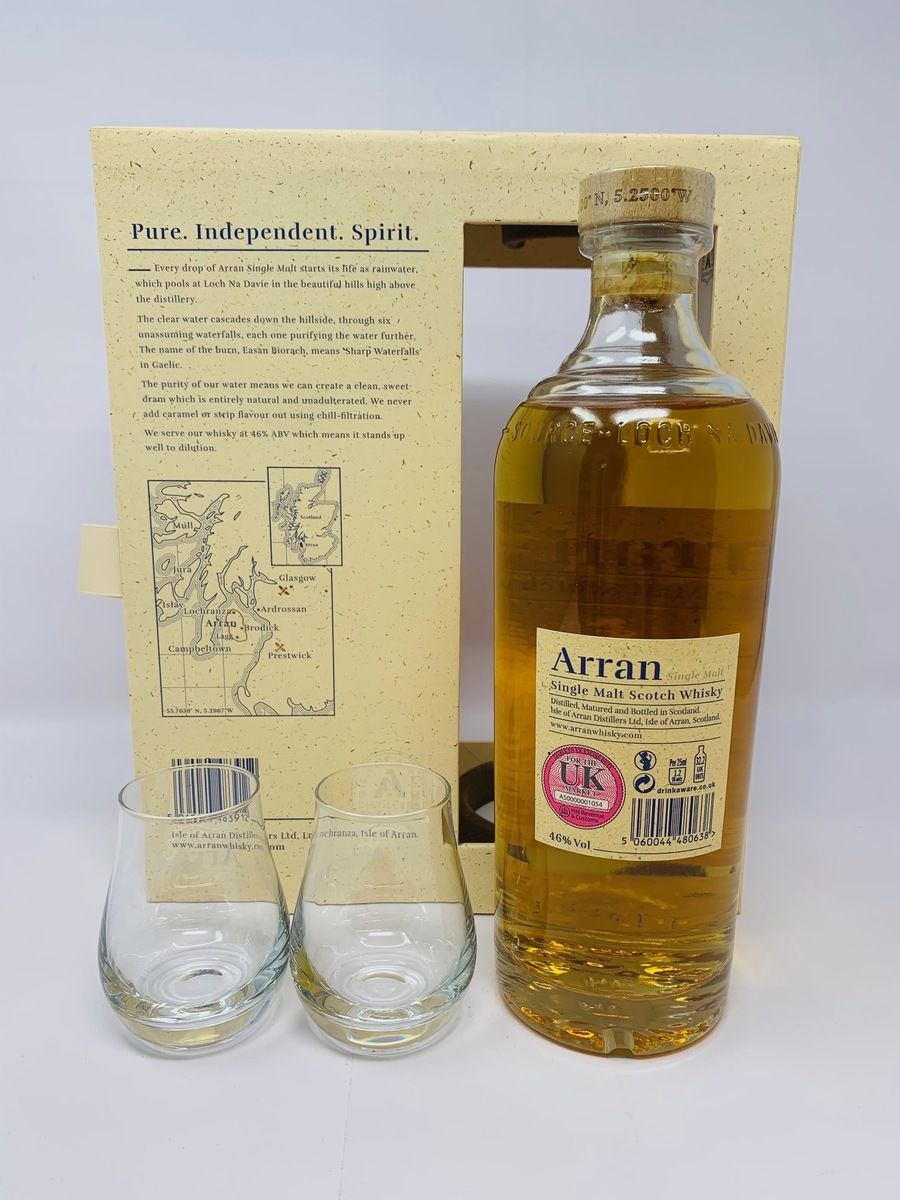 ARRAN SINGLE MALT 10 YEAR OLD GLASS PACK
