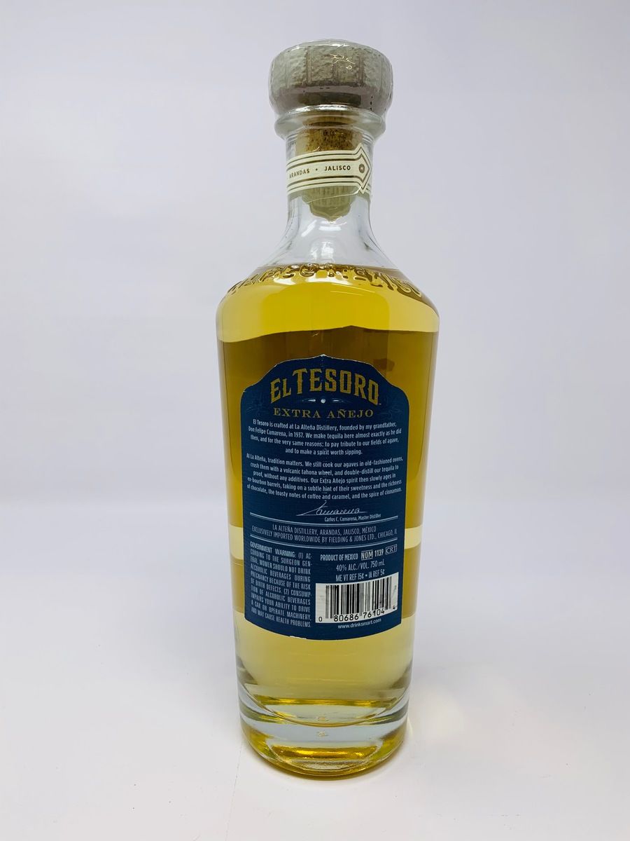 EL TESURO EXTRA ANEJO TEQUILA