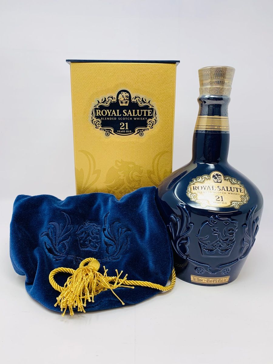 CHIVAS 21 YEAR OLD ROYAL SALUTE SAPPHIRE FLAGON