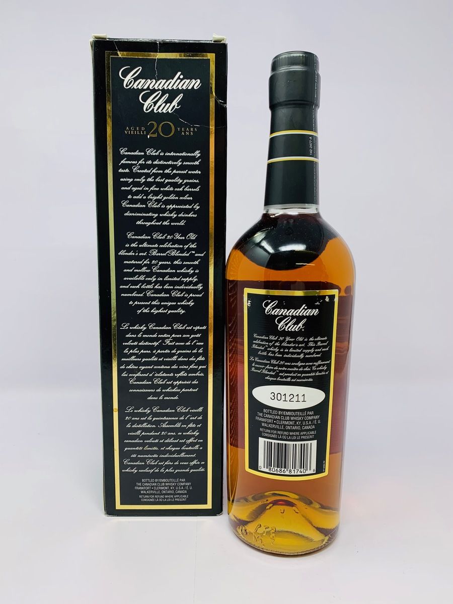 CANADIAN CLUB C.C. 20 YEAR OLD 