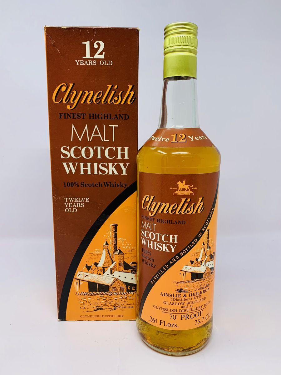 CLYNELISH 12 YEAR OLD AINSLIE AND HEILBRON 1970'S