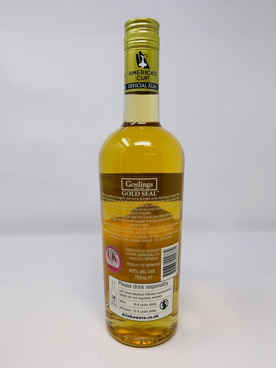 GOSLINGS GOLD SEAL 80 PROOF BERMUDA GOLD RUM
