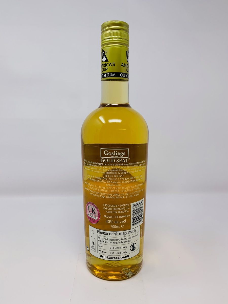GOSLINGS GOLD SEAL 80 PROOF BERMUDA GOLD RUM