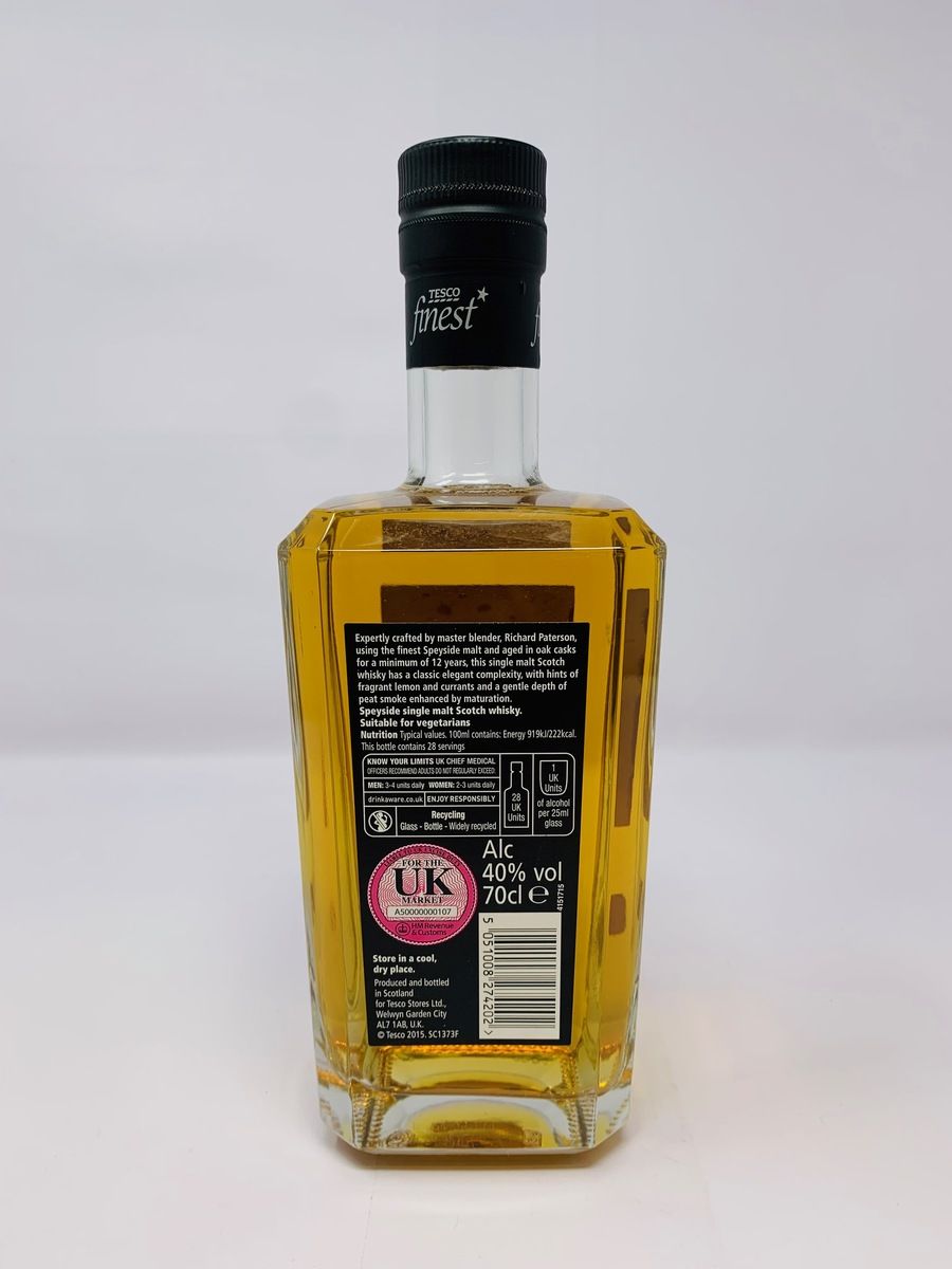 TESCO'S FINEST 12 YEAR OLD SPEYSIDE