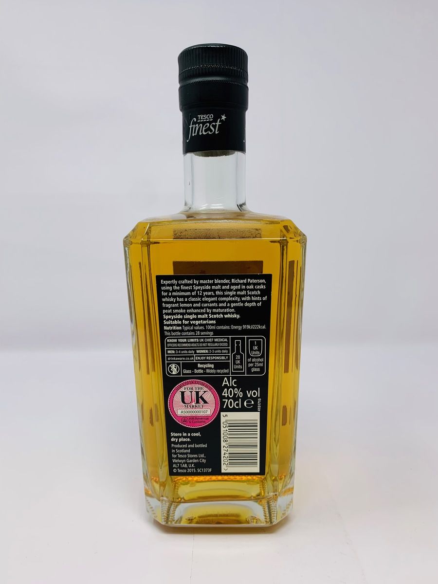 TESCO'S FINEST 12 YEAR OLD SPEYSIDE
